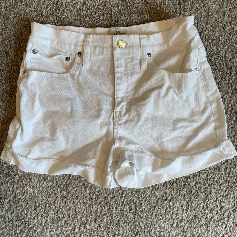 White j crew high waisted shorts
